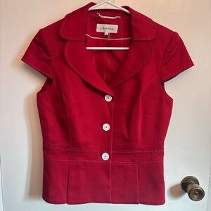 Calvin Klein Vibrant Red Blazer